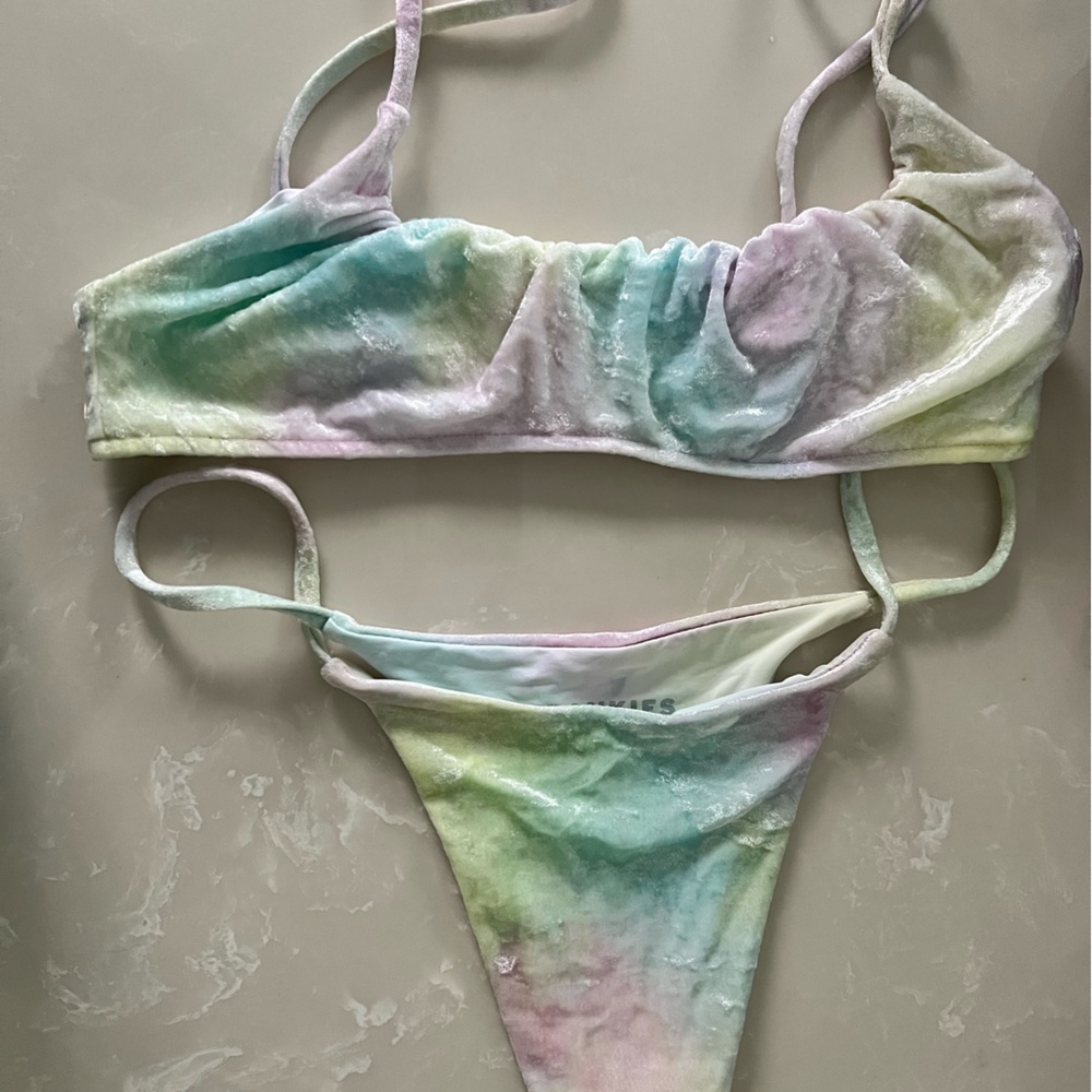 Frankies Bikinis Velvet Tie-Dye bikini